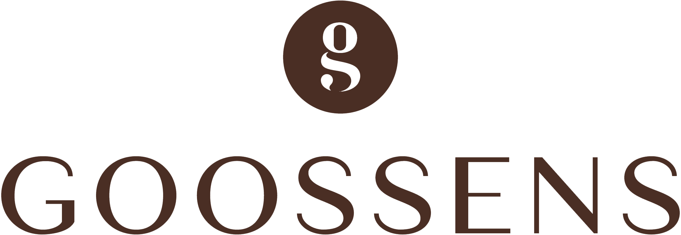 Goossens logo G rondje met woordmerk nut transparant